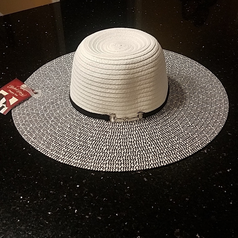 Black and White Floppy Hat